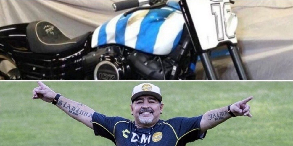 Maradona, anche una Harley-Davidson custom nella sua eredità