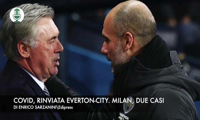 Covid, rinviata Everton-City. Milan, due casi