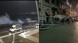 Maltempo a Napoli, le foto della mareggiata