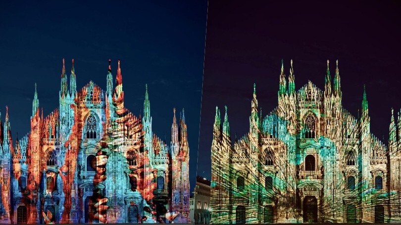 Milano, Duomo illuminato per Capodanno 2021