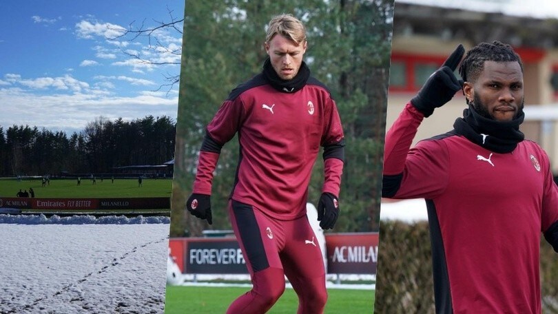 Il Milan sulla neve ritrova Kjaer e Kessie