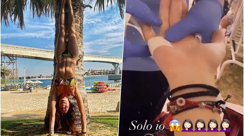 Paura per Elisabetta Gregoraci a Dubai: incidente mentre si arrampicava su una palma!