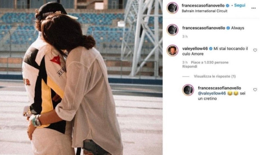 MotoGp, 12 Ore del Golfo: Valentino Rossi prende in giro la fidanzata sui social
