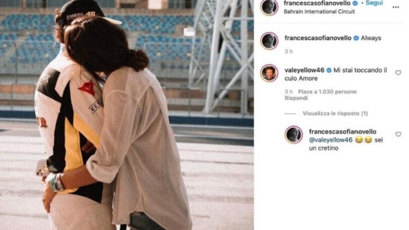 MotoGp, 12 Ore del Golfo: Valentino Rossi prende in giro la fidanzata sui social