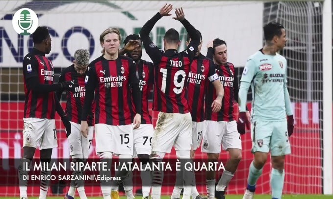 Il Milan riparte. L'Atalanta è quarta