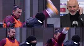 Ibrahimovic, il riscaldamento speciale fa sorridere anche Pioli!