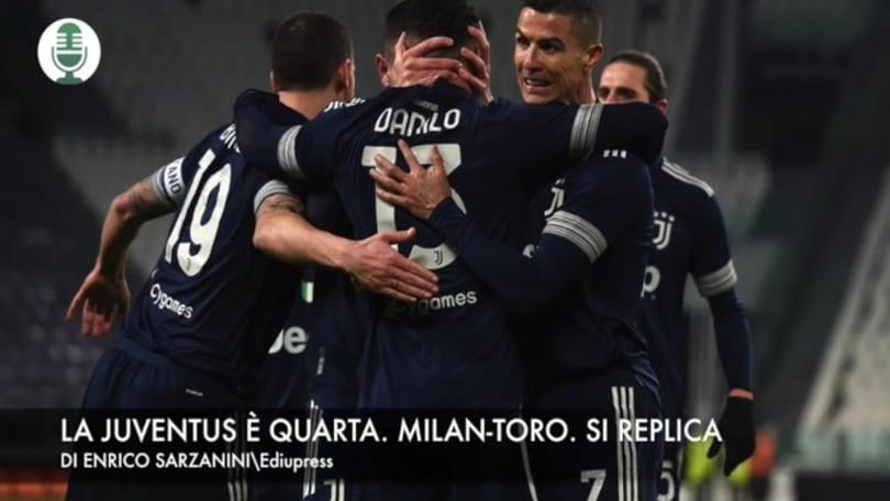 La Juventus è quarta. Milan-Toro, si replica