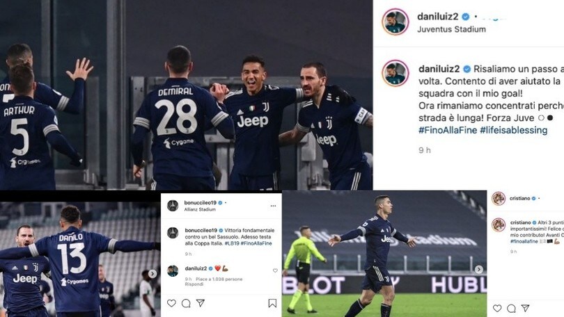 La Juve batte il Sassuolo 3-1: festa grande sui social