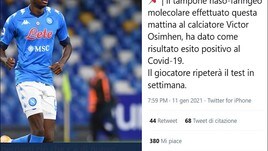 Napoli, pessima notizia: Osimhen ancora positivo al Covid-19