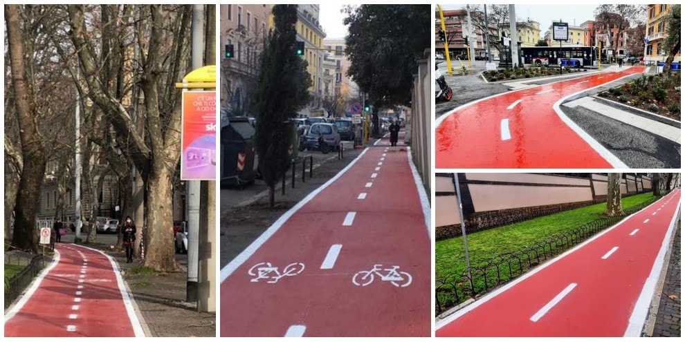 Pista ciclabile a Roma dal Salario ai Parioli: nuovo asfalto e segnaletica