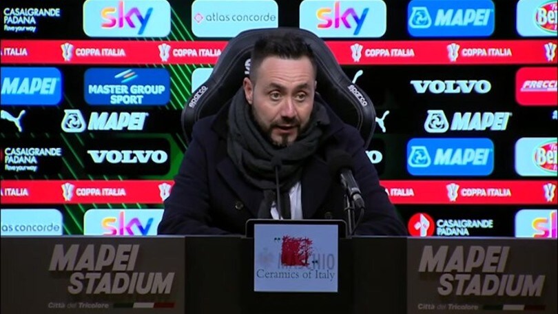 De Zerbi: "Il rosso? Mi sa che l'arbitro non ha mai giocato a calcio"