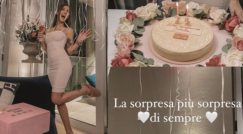 Giulia De Lellis, festa a casa con il fidanzato Carlo Beretta