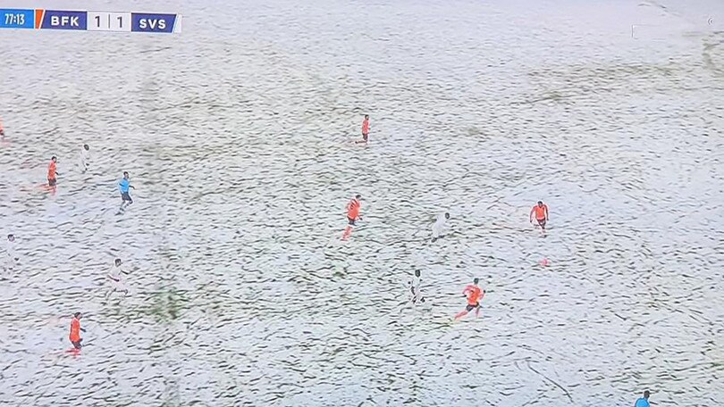 Turchia, clamorosa bufera di neve: i giocatori sono "invisibili"