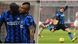 Vidal di testa e Barella di destro: l'Inter mette ko la Juve e vola