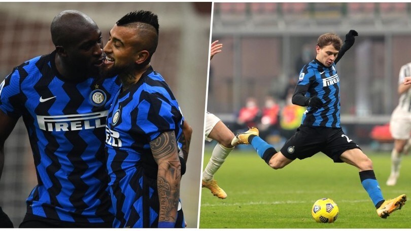 Vidal di testa e Barella di destro: l'Inter mette ko la Juve e vola
