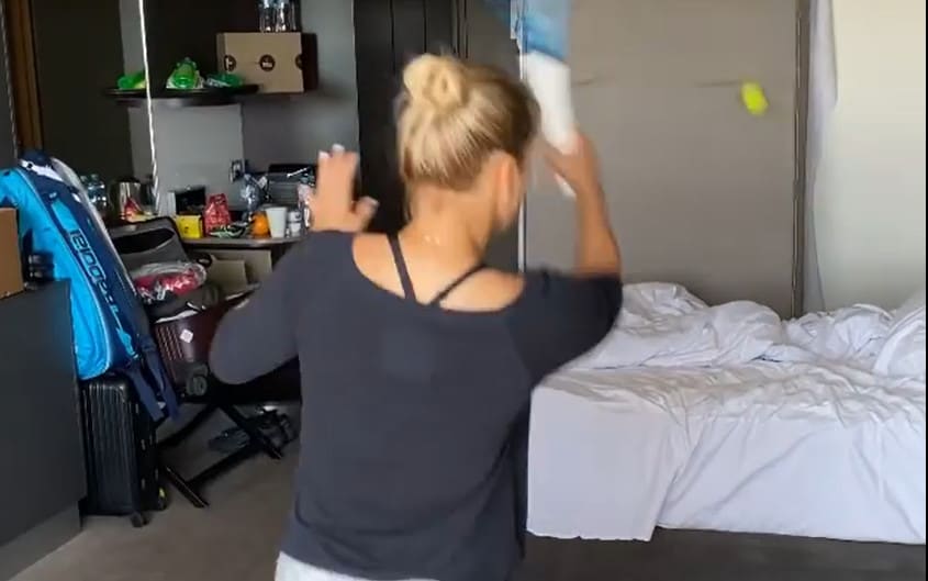 L'allenamento di Yulia Putintseva in vista dell'Australian Open