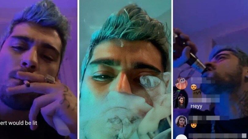 Zayn Malik in diretta su Instagram: fuma erba e beve birra, fan scioccati