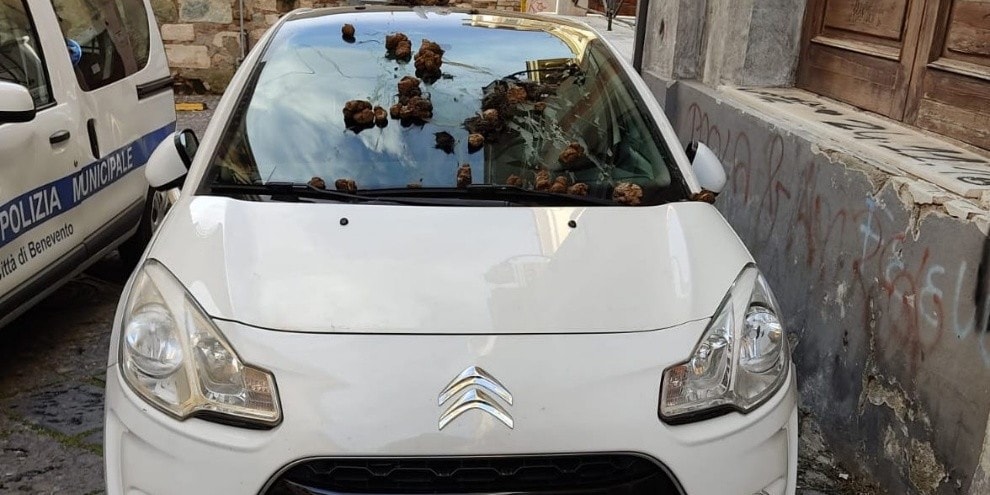 Auto blocca passaggio ambulanza: la ricoprono di sterco