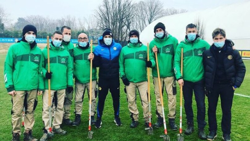 Inter, Conte ringrazia i giardinieri: "Campi sempre al top ad Appiano"