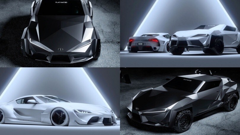 Toyota Supra, rendering by FlatHat 3D
