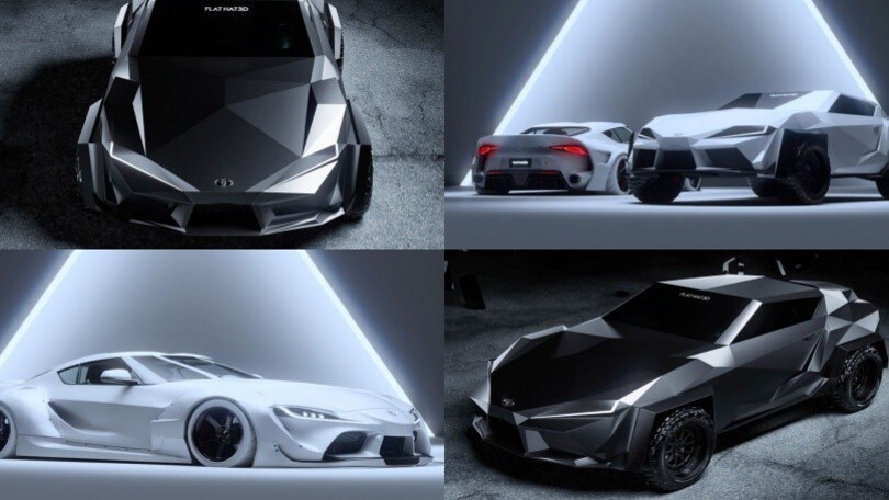 Toyota Supra, rendering by FlatHat 3D