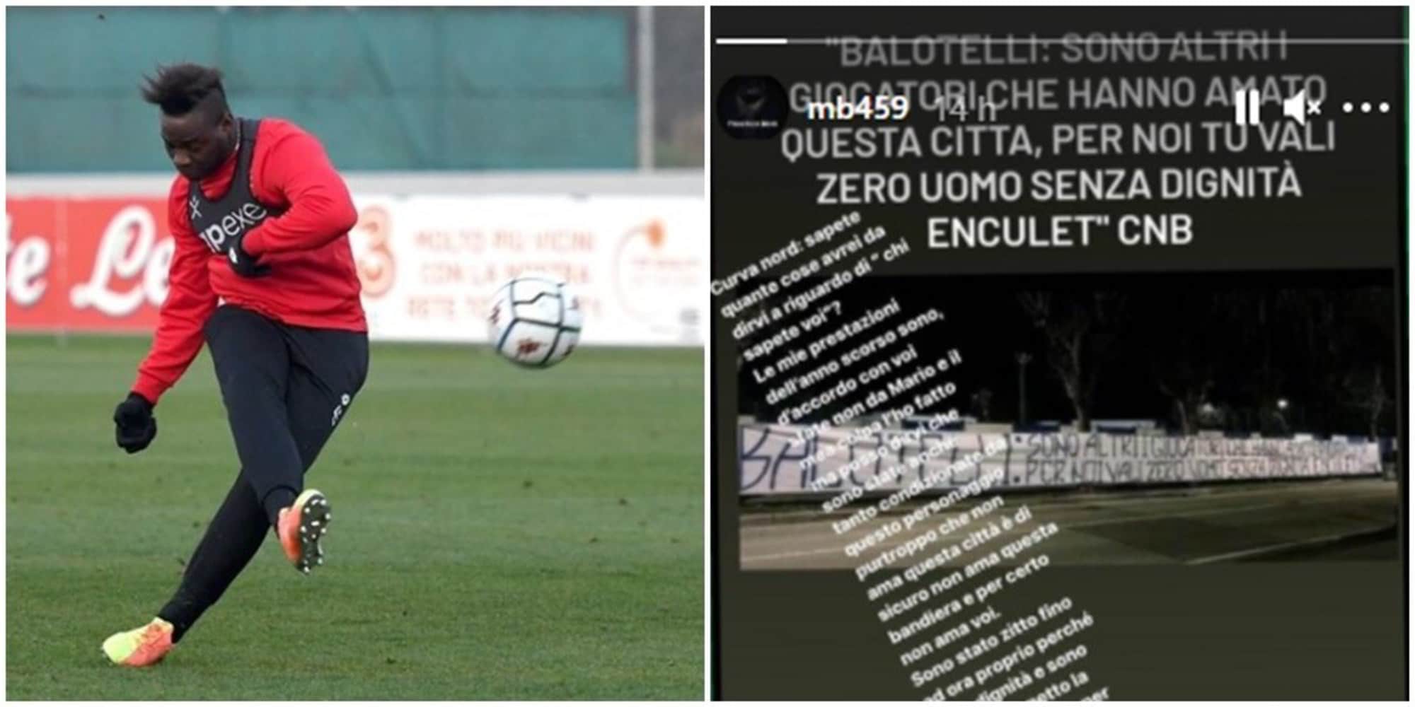 Balotelli, la risposta social ai tifosi del Brescia