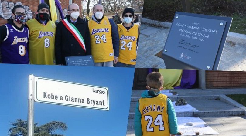 Reggio Emilia omaggia Kobe Bryant e la figlia Gianna