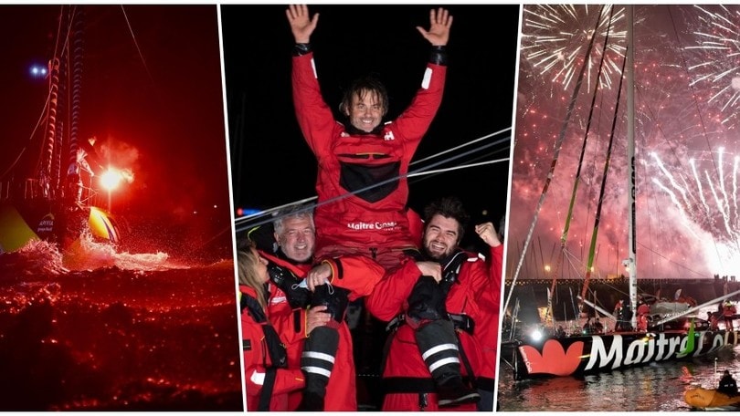 Vendée Globe, la festa all'arrivo per Bestaven e gli altri velisti