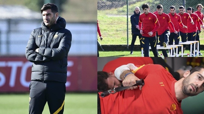 Roma, allenamento tra campo e palestra: ancora out Dzeko