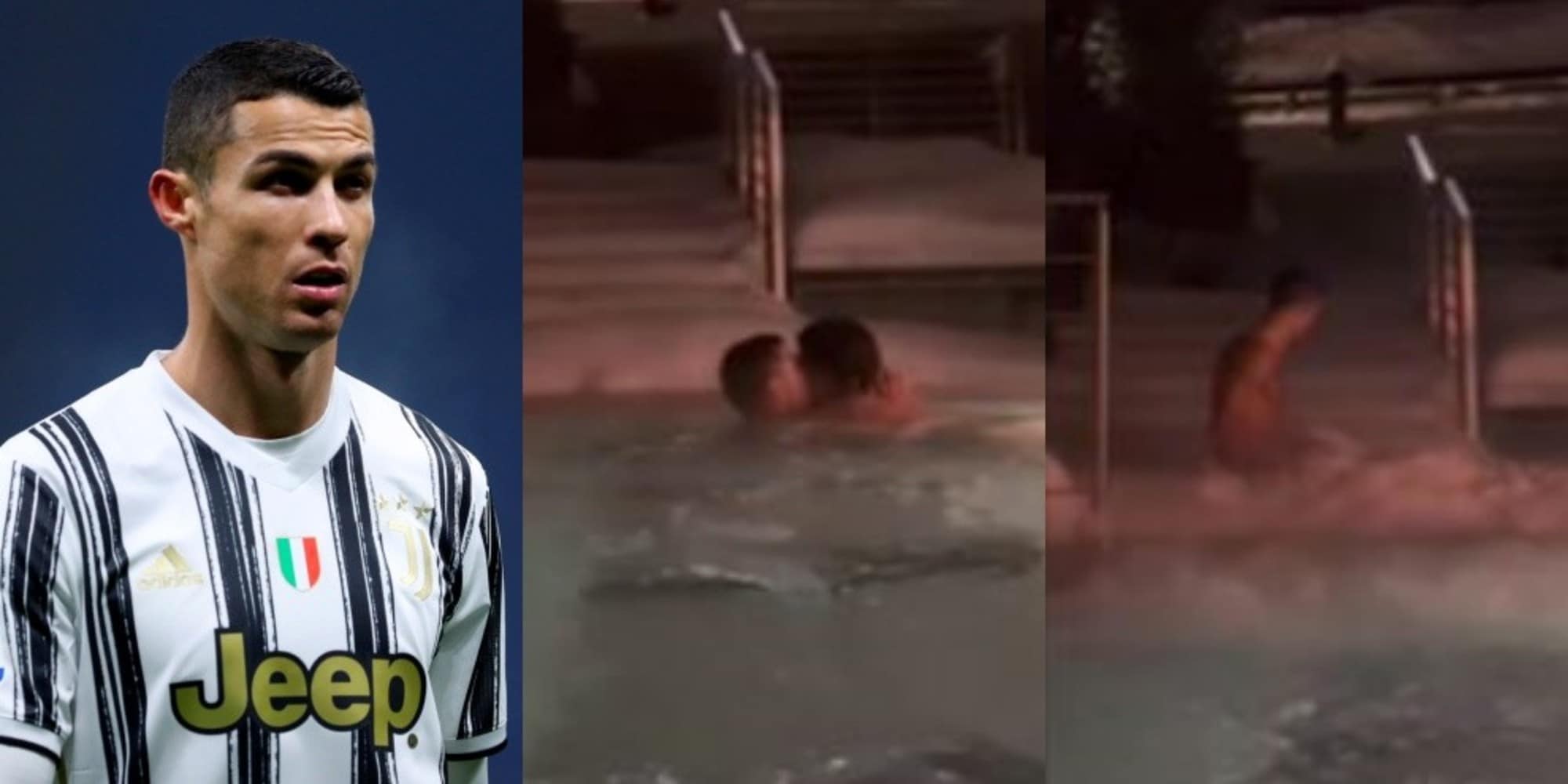 Bufera Ronaldo e Georgina, bagno in piscina nella neve!