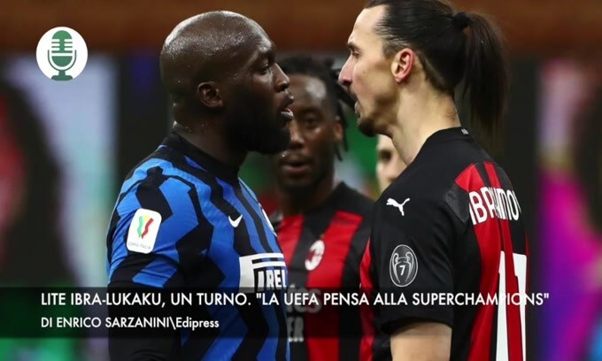 Lite Ibrahimovic-Lukaku, un turno. "La Uefa pensa alla SuperChampions"