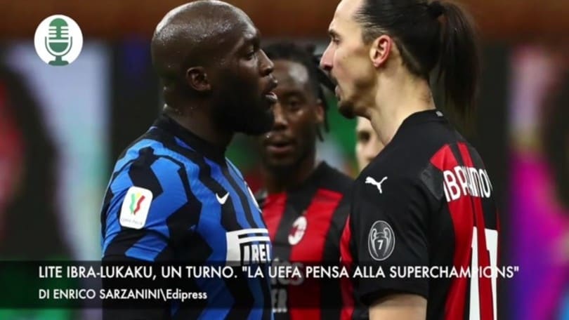 Lite Ibrahimovic-Lukaku, un turno. "La Uefa pensa alla SuperChampions"