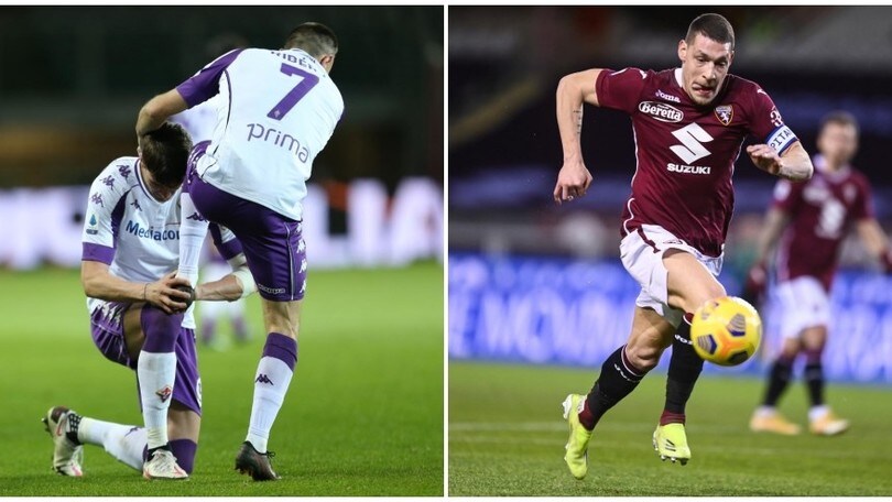 La Fiorentina sfiora il colpo in nove: 1-1 a Torino, gol di Ribery e Belotti