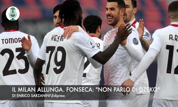 Serie A, il Milan allunga in testa. Fonseca: "Non parlo di Dzeko"