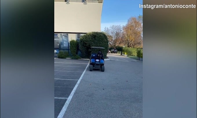 Conte, relax verso la Juve sulla....Golf Car!