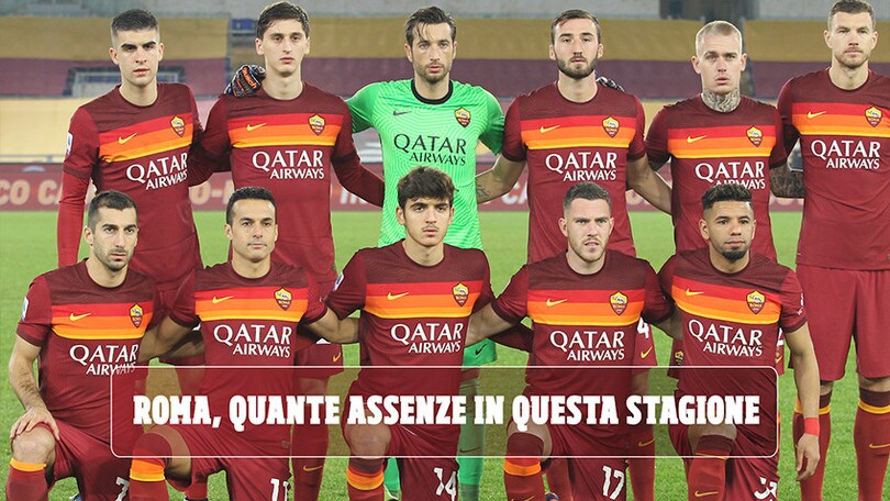 Roma, quante assenze in questa stagione