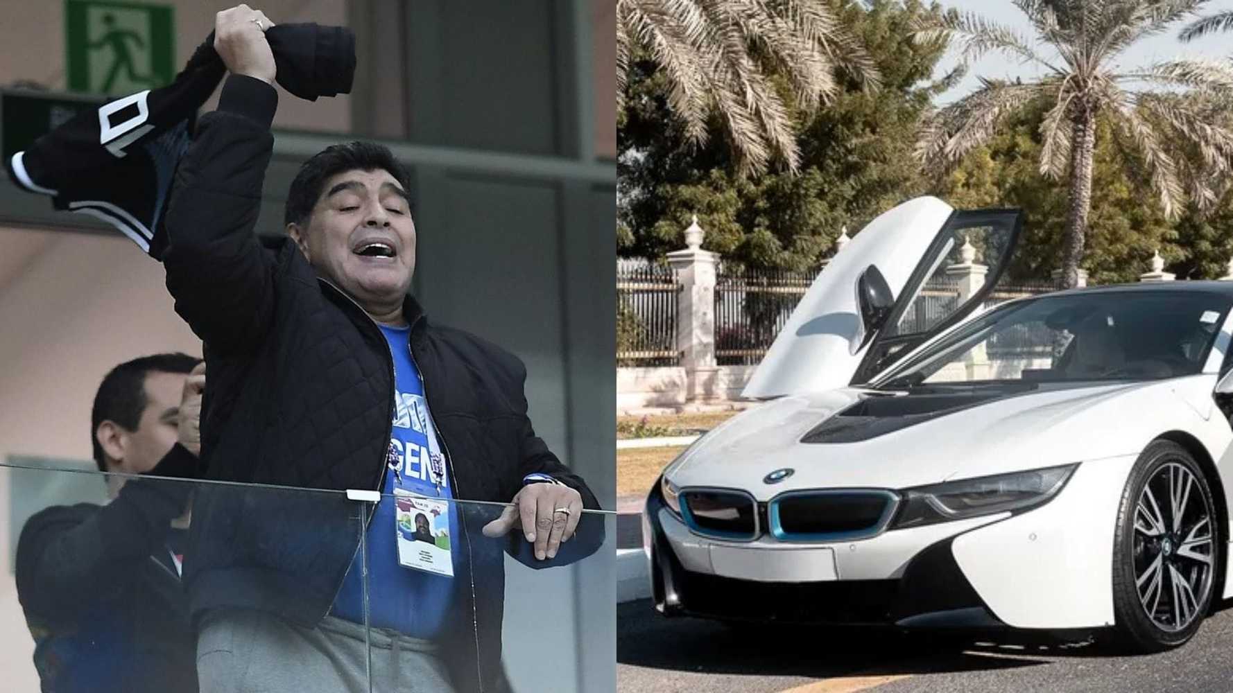 Maradona, all'asta anche la sua Bmw i8 Coupé "Crystal White Pearl"