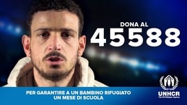 Alessandro Florenzi in campo per UNHCR