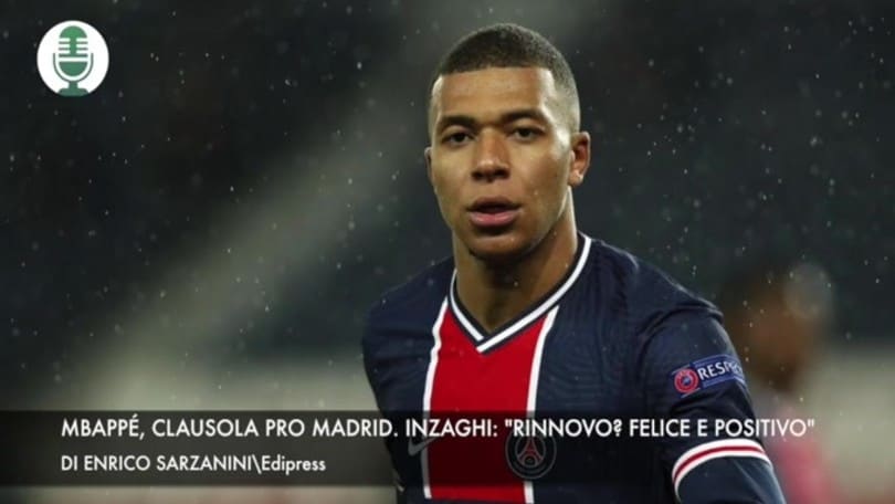 "Mbappé, clausola pro Madrid". Inzaghi: "Rinnovo? Positivo e felice"