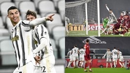 Cristiano Ronaldo e autogol di Ibanez: la Roma cade in casa della Juve