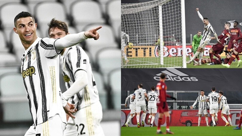 Cristiano Ronaldo e autogol di Ibanez: la Roma cade in casa della Juve
