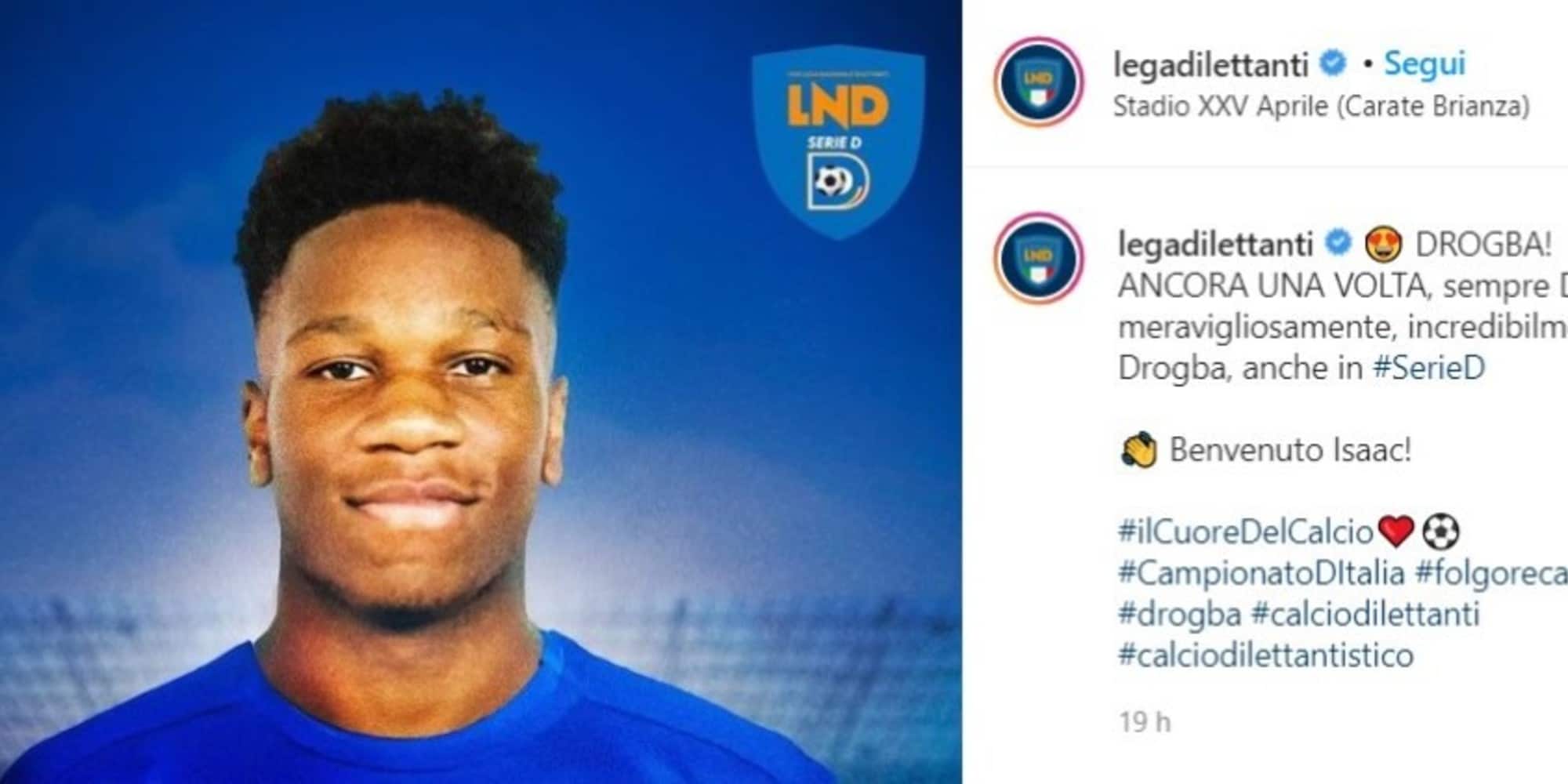 Dopo Maicon anche Drogba jr giocherà in Serie D