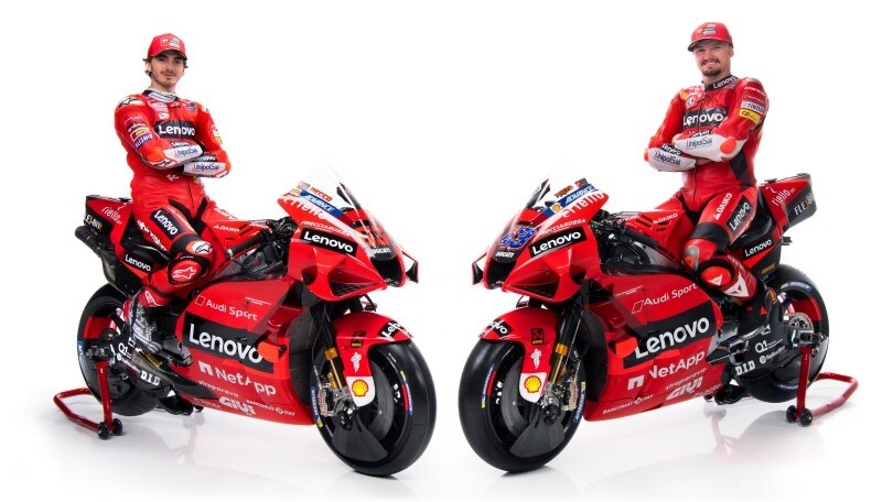 MotoGP, presentazione Ducati: Miller e Bagnaia con le Desmosedici 2021