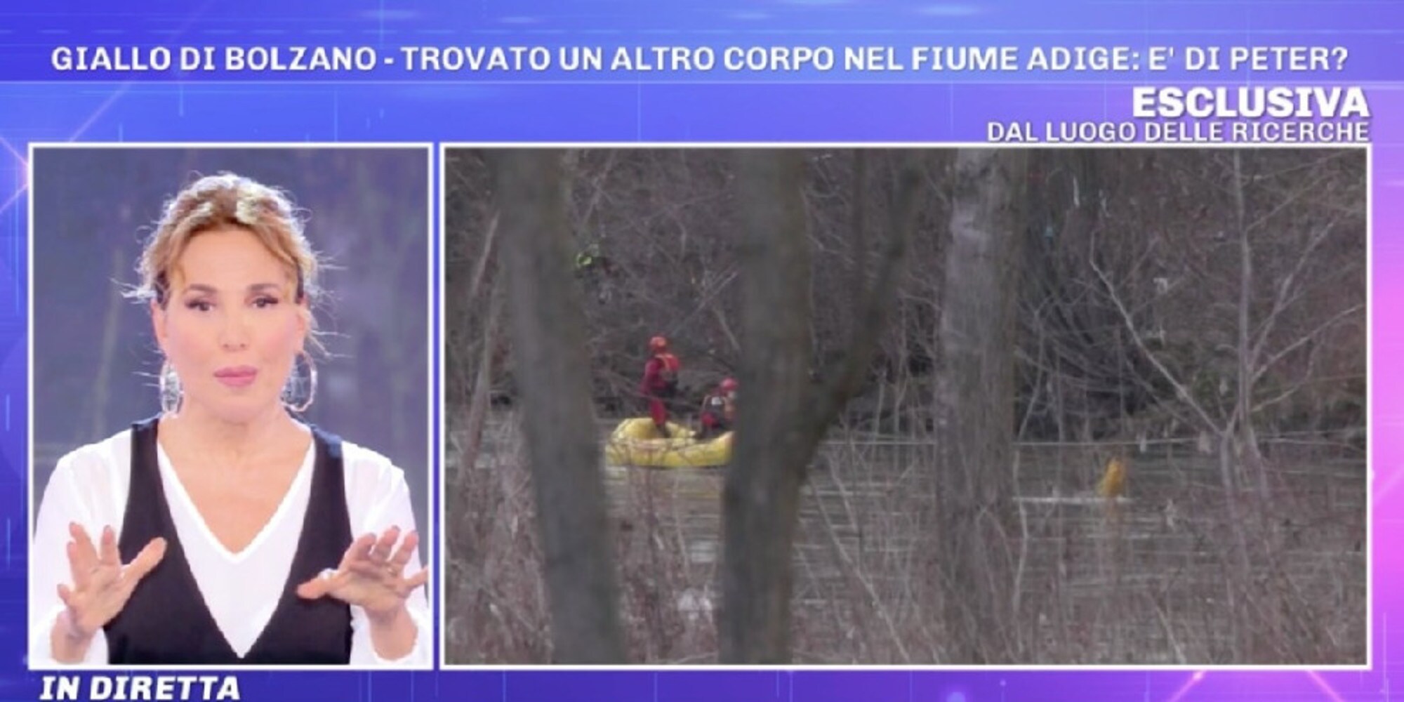 Barbara D'Urso e il ritrovamento in diretta: "Ma è un cadavere?"