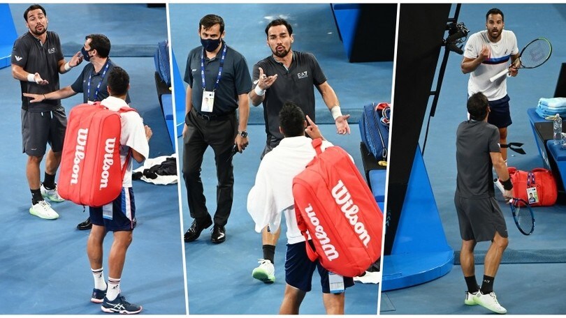 Fognini batte Caruso al tie-break e poi scoppia la lite furiosa