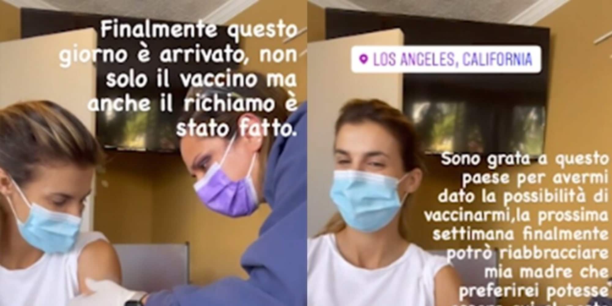 Elisabetta Canalis vaccinata contro il Covid. Ecco come