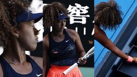 Osaka infastidita da una farfalla, poi la libera