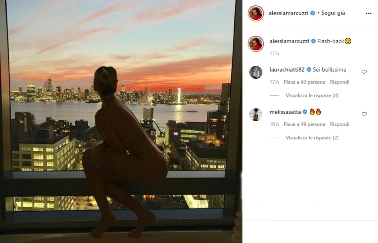 Alessia Marcuzzi, lo scatto su Instagram fa il record di like
