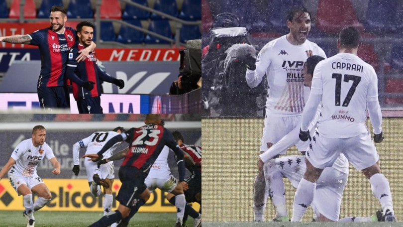 Viola, che gol di tacco! Il Benevento pareggia a Bologna