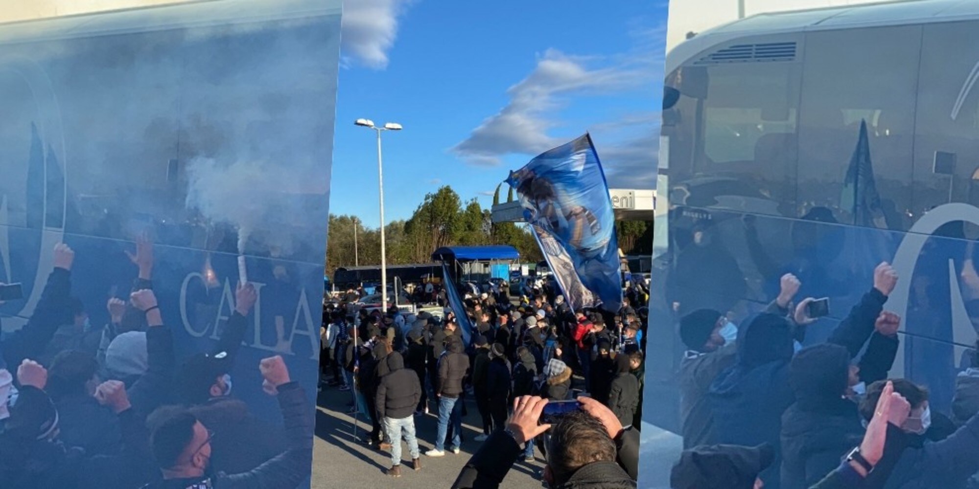 Lazio, la carica dei tifosi a Formello prima dell’Inter